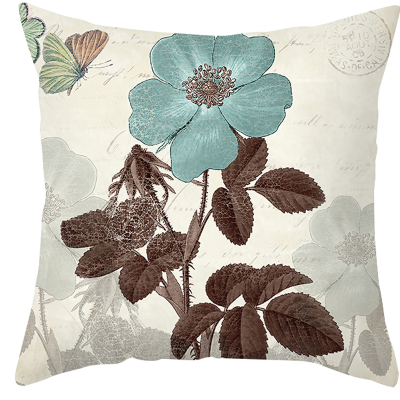 Vintage Flower Pillowcase SOFA CUSHION COVER BED CULDOW COVER Heminredning Bilkudde täcker söt kudde fall funda cojines 45x45 220816