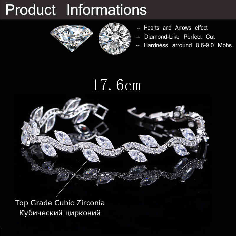 Armband Bangle Designer Cwwzircons Högkvalitativ vitguldfärg Kvinnor Cubic Zirconia Leafformed Fashion Bridal Wedding Party Jewelry Armband CB099