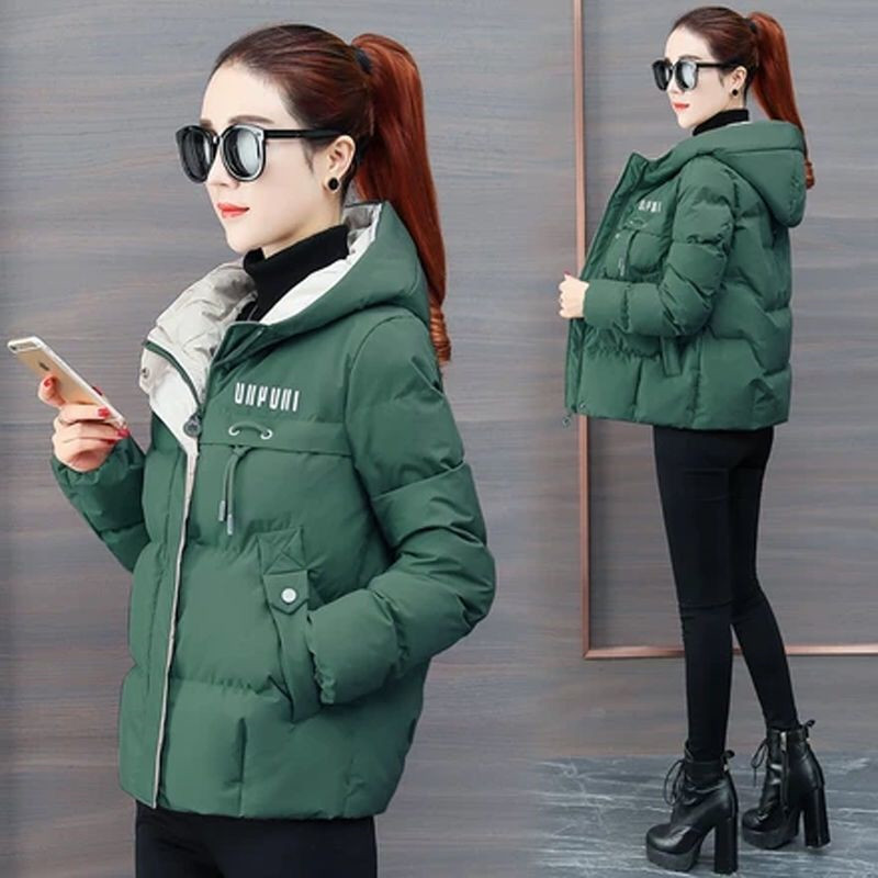 Winter Jacket Women Parkas Hooded Thick Down Cotton Padded Parka Female Short Coat Slim Warm Outwear P772 220819