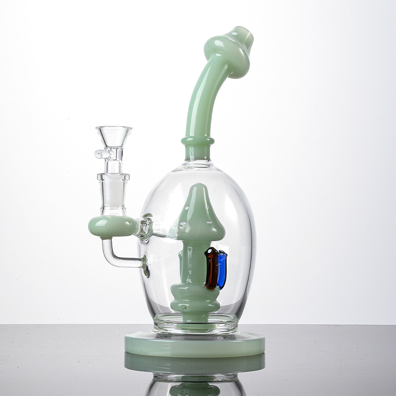 Skepp vid havet svamp glas bongs bollstilar vattenpipa unika bäger bongs duschhuvud percolator vatten rör hårt 14 mm fog riggar med skål