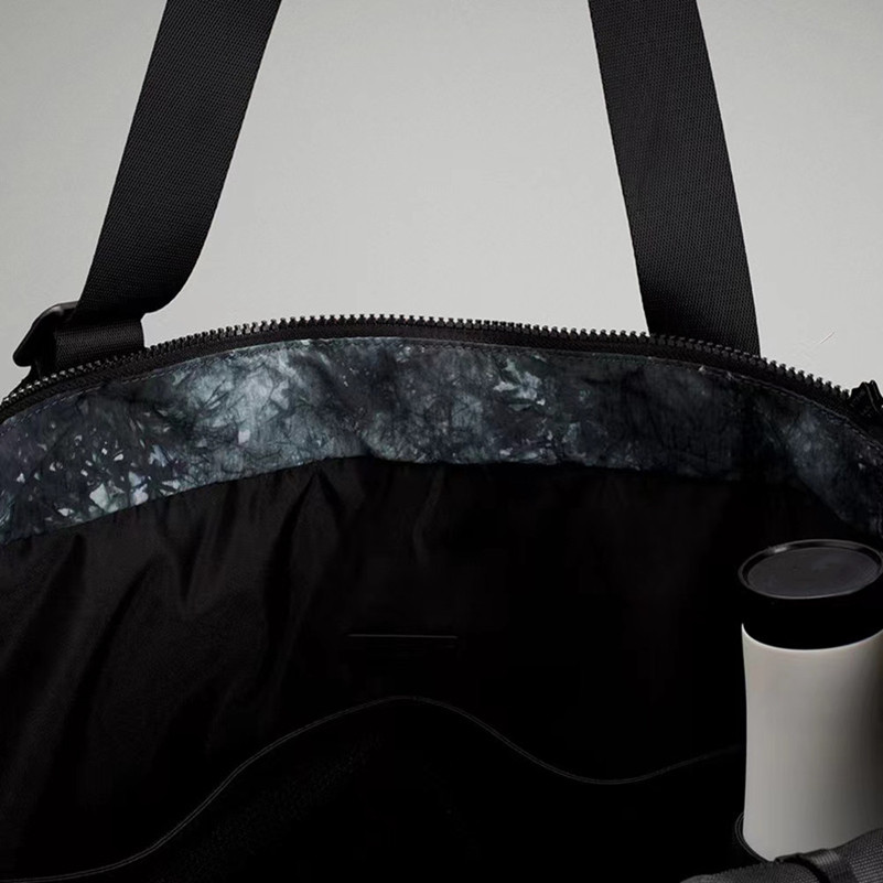 LL Gym Yogo Bag Handbag 25L Detachable Shoulder Strap Slung Hand Yoga Fitness Shopping Bag Shopper Dazzle Black