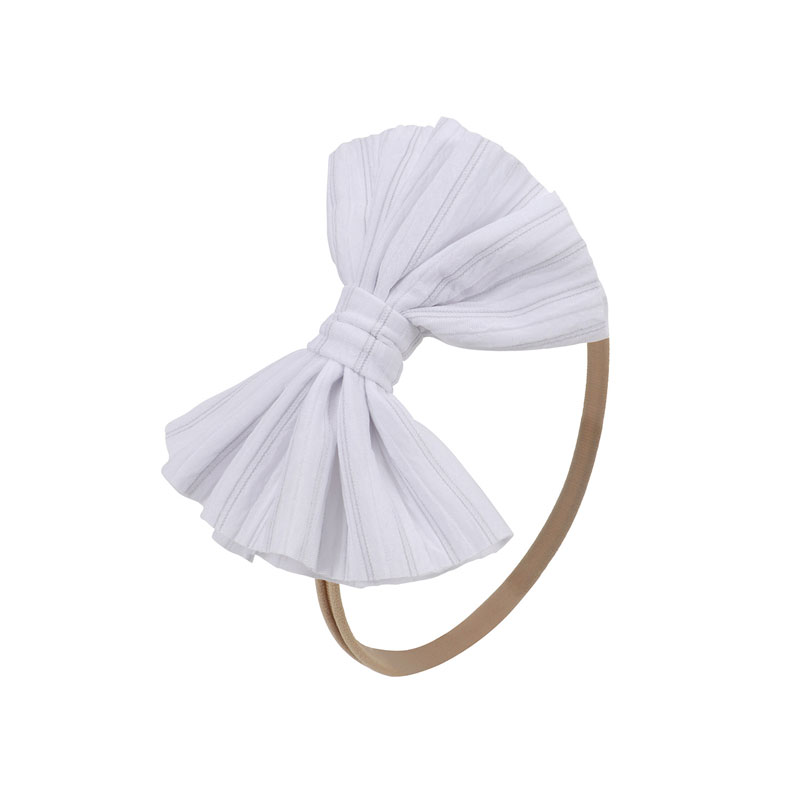 Bébé enfants fille couleur unie à la main nœuds papillon bandeaux enfants élastique chapeaux fête Club décor cheveux accessoires