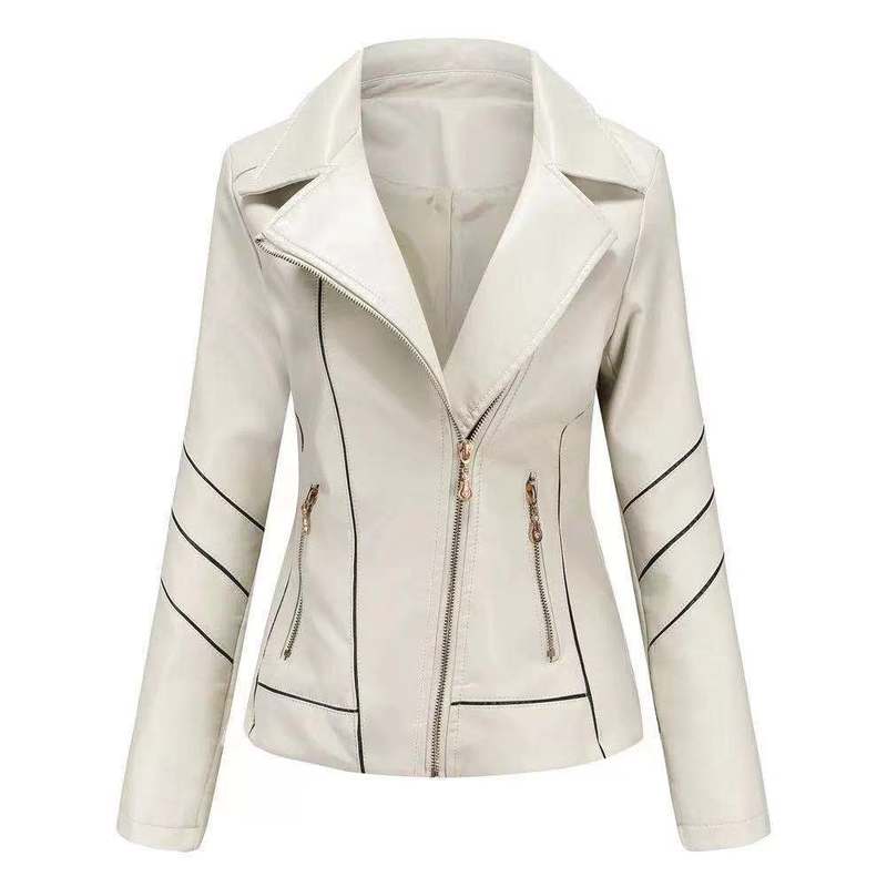 Winter Women Faux Leather Jacket Autumn Zipper Biker Outerwear Korean Fashion PU Motorcycle Cardigan Trench Coat Jackets 220818