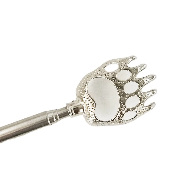 Telescopic Bear Claw Back Scratcher Lätt att falla av friska förnödenheter Rostfritt stål Scratchers High Grade C0818G03