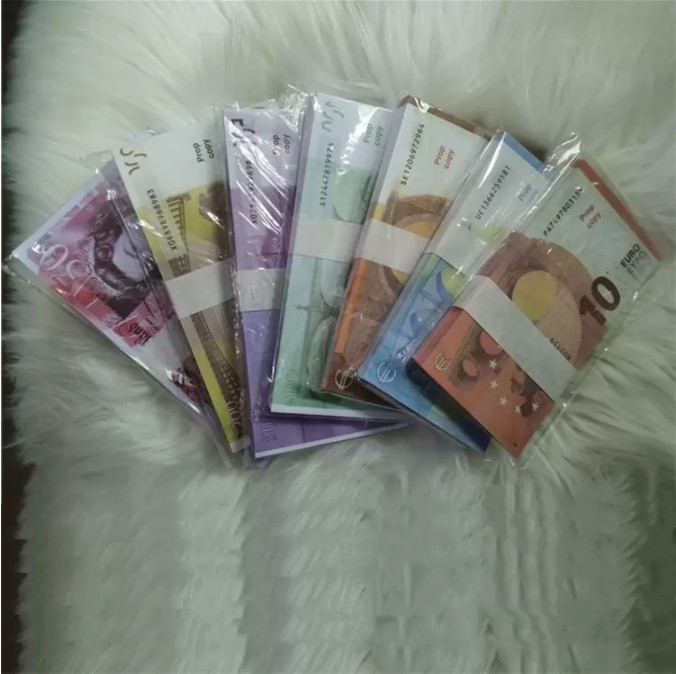 Prop Money Copy Banknote 50 Gbp Party Supplies Props 20/50/100/200/500ユーロリアルなおもちゃバー小道具