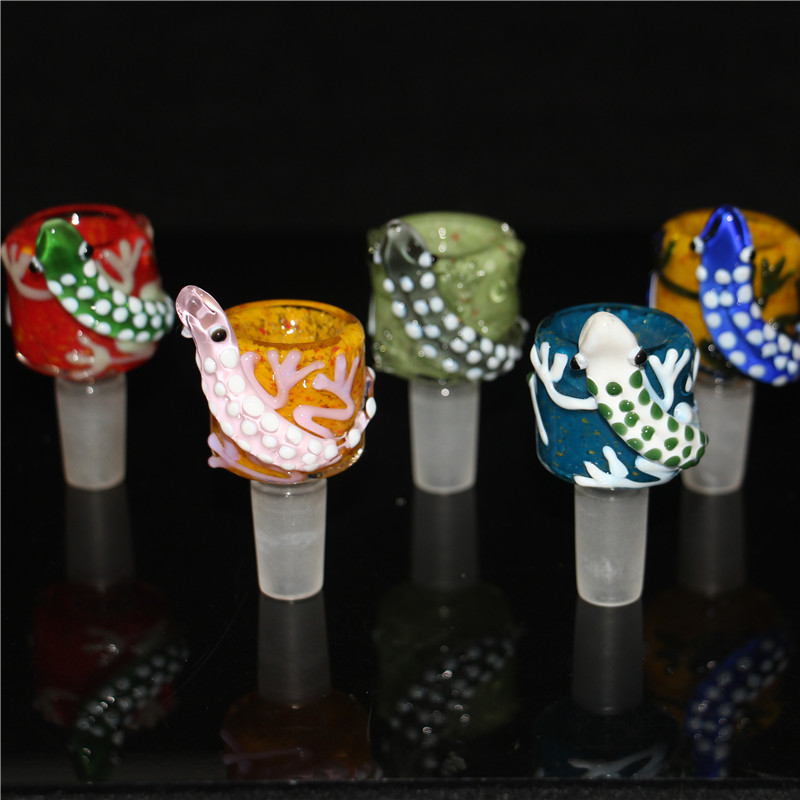 hookahs 14mm Water Pipes male female Herb Slide Dab Pieces Glass Dry Bowl Tobacco bowls for Glass Bongs