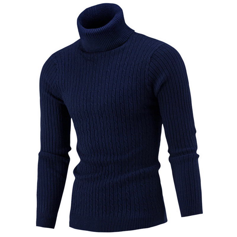 Men's Turtleneck Sweater Autumn Winter Men's Rollneck Warm Knitted Sweater Keep Warm Men Jumper 220819