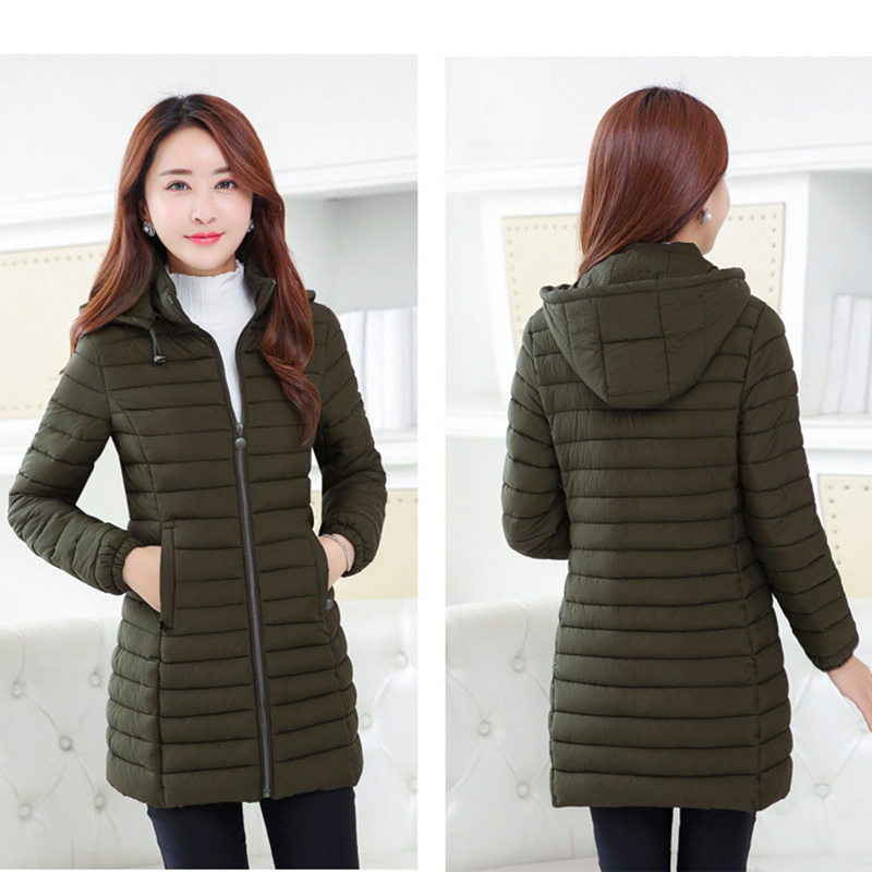 Parka Women Winter Coats Long Cotton Casual Hooded Jackets Ladies Warm Parkas Female Overcoat Coat Removable Hood 220818