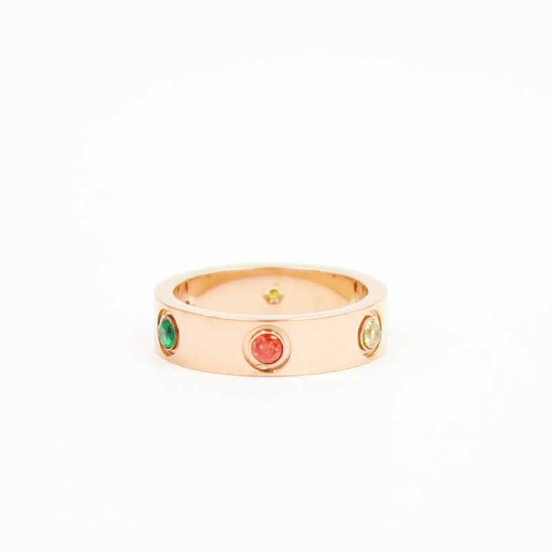 Liefde Schroef Ring Trouwringen Klassieke Luxe Designer Sieraden Vrouwen Roestvrij Staal Kleurrijke CZ Zilver Goud Rose goud Nooit Vervagen