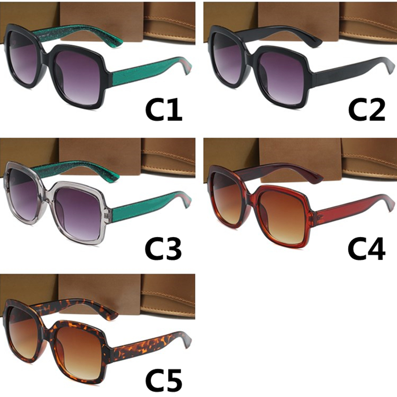 Designer Sunglasses For Men Women Fashion Red Green Square Frame Classic Luxury Sun Glasses Uv400 Eyewear With Box