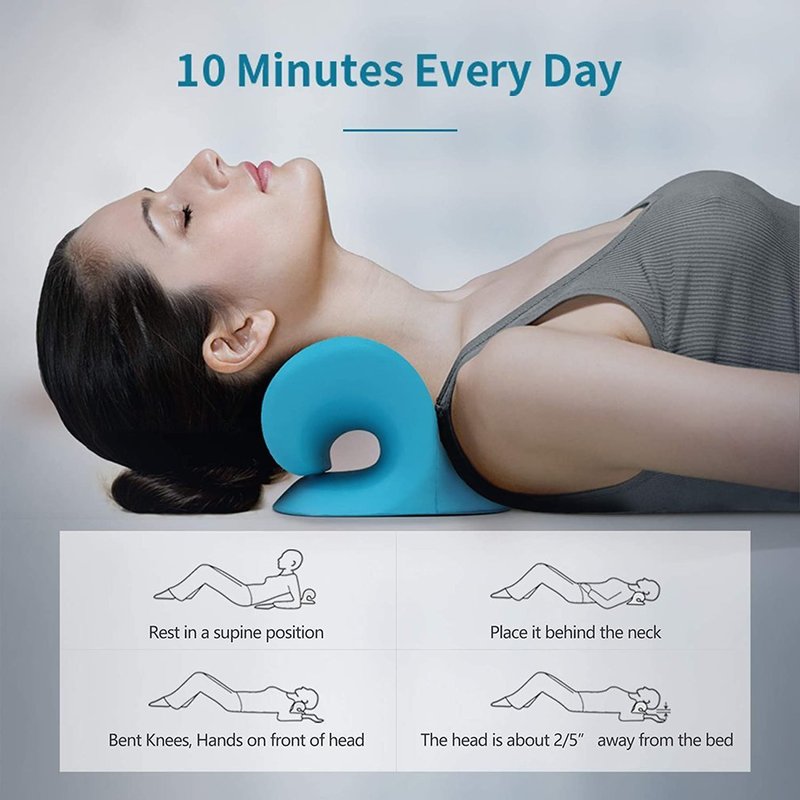 Pillow Neck Shoulder Relaxer Cervical Traction Device For TMJ Pain Relief Cervical Spine Alignment Chiropractic Neck Stretcher 220818