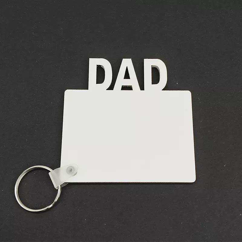 Sublimation Keychains White Blank Pendant Sublimated MDF Keychain Dpuble Sided Customized Party Gift A02