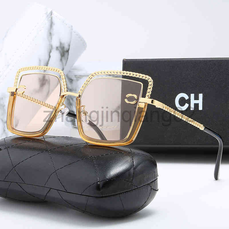 Canal de diseñador Ciclo de gafas de sol Lujoso Moda Mujer Amantes para hombre Nuevo Metal Tendencia Negocio Versátil Vintage Béisbol Deporte Summ273v