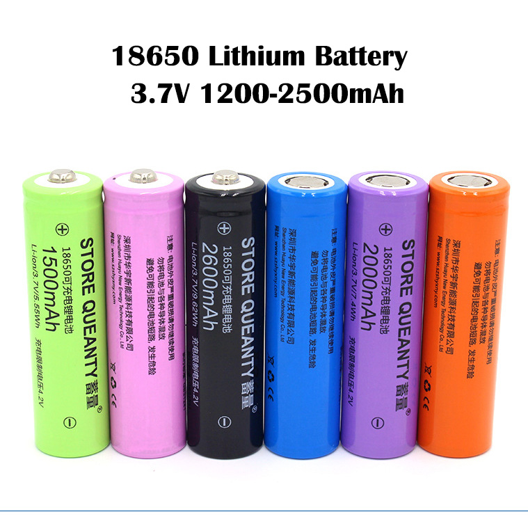 OEM tillgänglig 3.7V 18650 litiumbatteri laddningsbart vape batteri 2500mAh för elektronisk