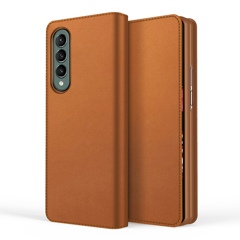 Magnetische geteilte faltbare PU-Leder-Handyhüllen für Samsung Galaxy Fold 3 Fold4 5G Shell Cover