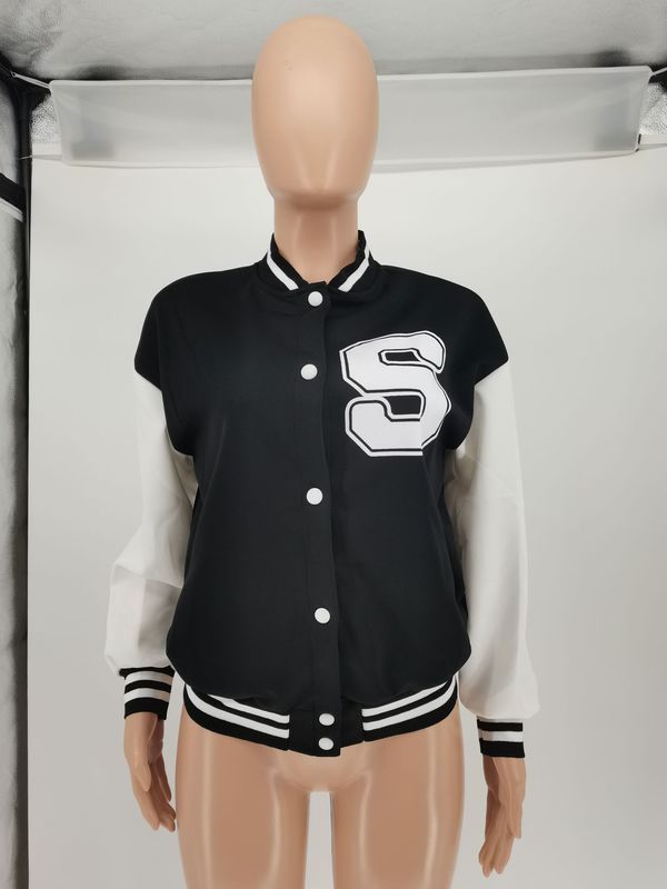 Automne haute qualité baseball faux cuir patchwork veste bomber Y2K lettres Harajuku hip hop vêtements pour femmes 220819