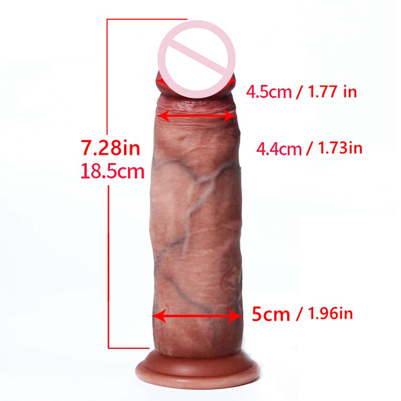 78 pulgadas de piel real que se siente consolador realista diseño de prepucio deslizante taza de succión enorme toy de sexo erótico adulto para mujer 220818