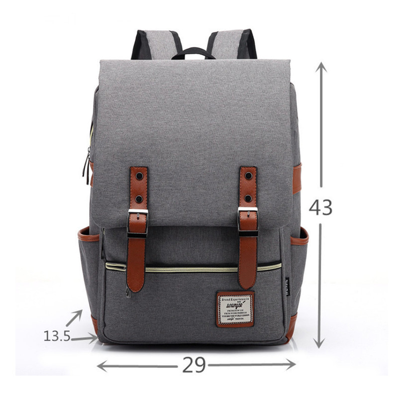 Moda vintage dizüstü bilgisayar backpack kadın tuval çantalar erkek tuval seyahat eğlence sırt çantaları retro gündelik çanta okul# 220819