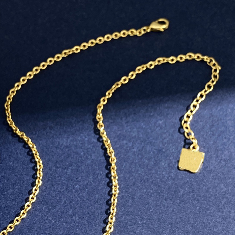 Engelska brevhänge halsband för herrkvinnor designer halsband guldkedjor smycken lyx kvinnor chef v bröllop hip hop med box286d
