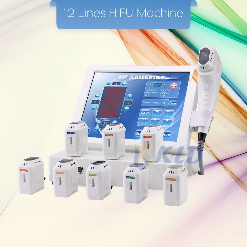 Professionell HIFU 4D -fokuserad ultraljud ansiktssk￶nhetsutrustning nyaste 7D HIFU kroppsbantning och ansiktslyftningsmaskin f￶r winkle borttagning