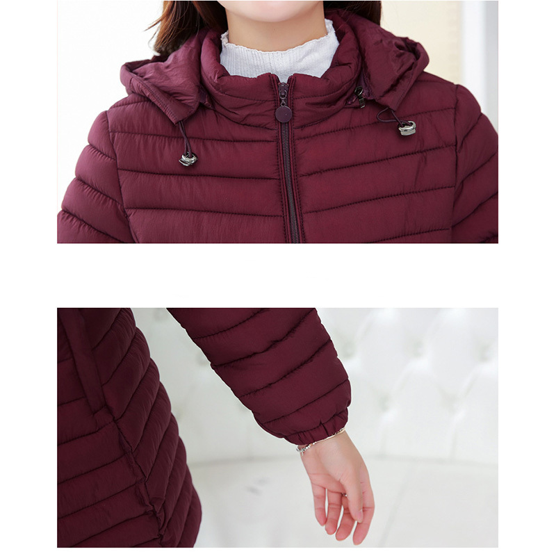 Parka Women Winter Coats Long Cotton Casual Hooded Jackets Ladies Warm Parkas Female Overcoat Coat Removable Hood 220818