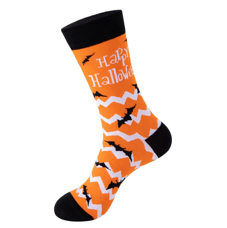 Herren-Halloween-Socken, lustig, Urlaub, Geist, Skelett, Fledermäuse, Spinnennetz, bedruckt, Crew-Socken für Erwachsene, Männer und Frauen