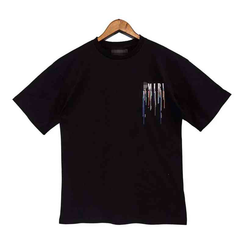 2024 chemise hommes T-shirt Version concepteur Amirs début du printemps peinture goutte à goutte noyau col rond T-shirt 704I