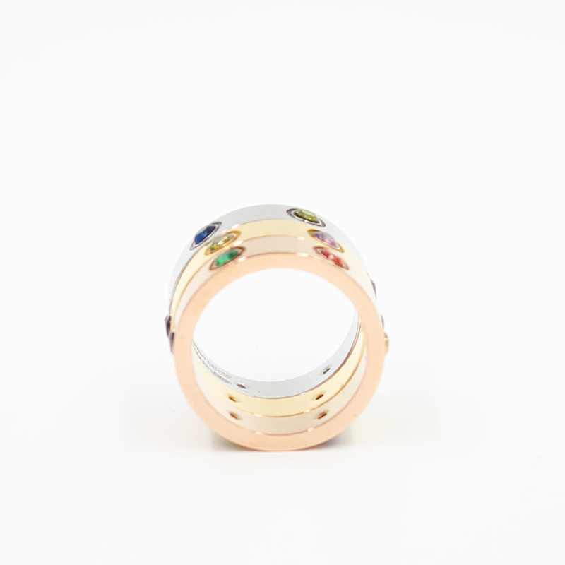 Liefde Schroef Ring Trouwringen Klassieke Luxe Designer Sieraden Vrouwen Roestvrij Staal Kleurrijke CZ Zilver Goud Rose goud Nooit Vervagen