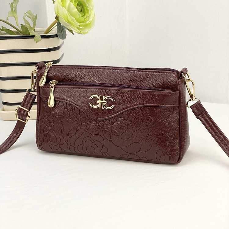 Qianzi Fox New 2020 Satchel Female Middle-aged Mother Bag Multi-layer Single Shoulder High-capacity