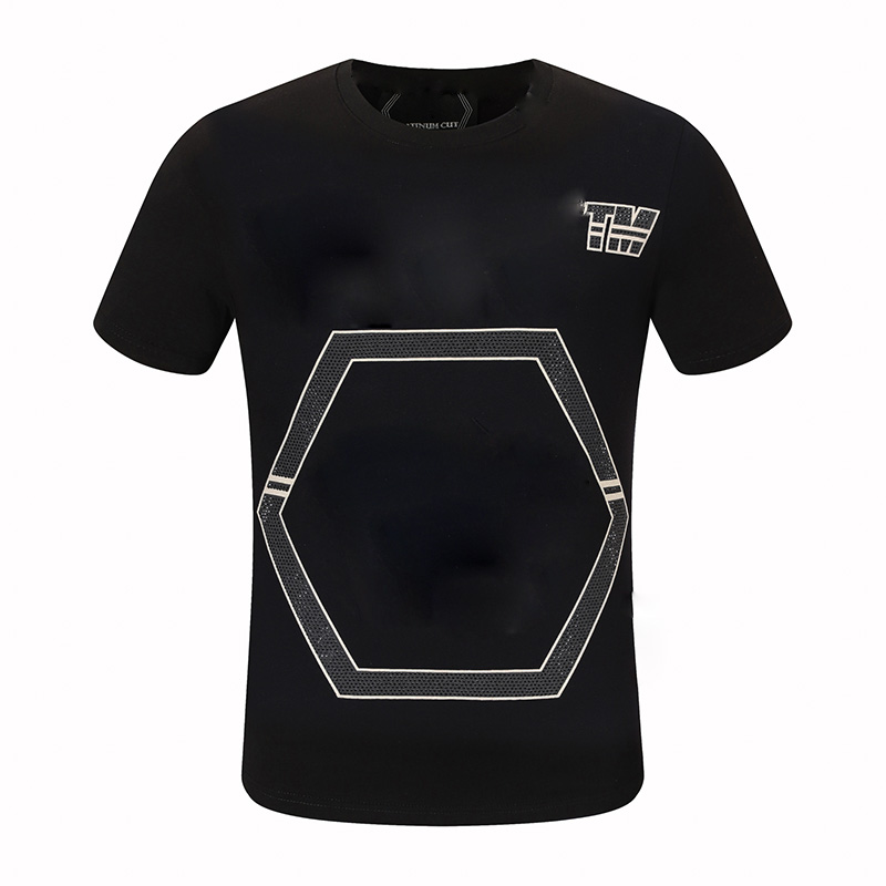 Designer Skull Crystal T-shirt Hommes Summer Tees Imprimer Lettre Bear Skateboard Casual Punk Tops Tee Shirts Mode Vêtements de luxe à manches courtes 100% coton en gros