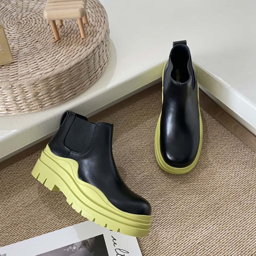 Man vrouwen ontwerper laarzen knie enkel halve laars gekleurde zolen ontwerpers katoen stof schoenen mode schoen winter herfst groen laarsjes