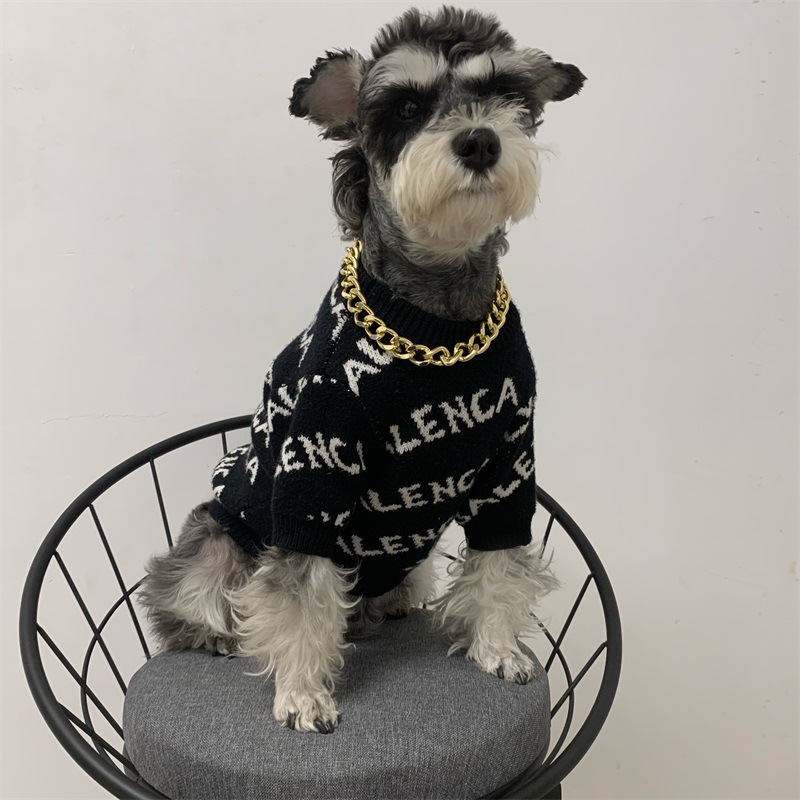 Köpek giyim fabrikası outlet köpekler giysi sevimli evcil hayvan gelgit markası kazak Teddy Schnauzer kazak köpekleri kıyafetler9945119