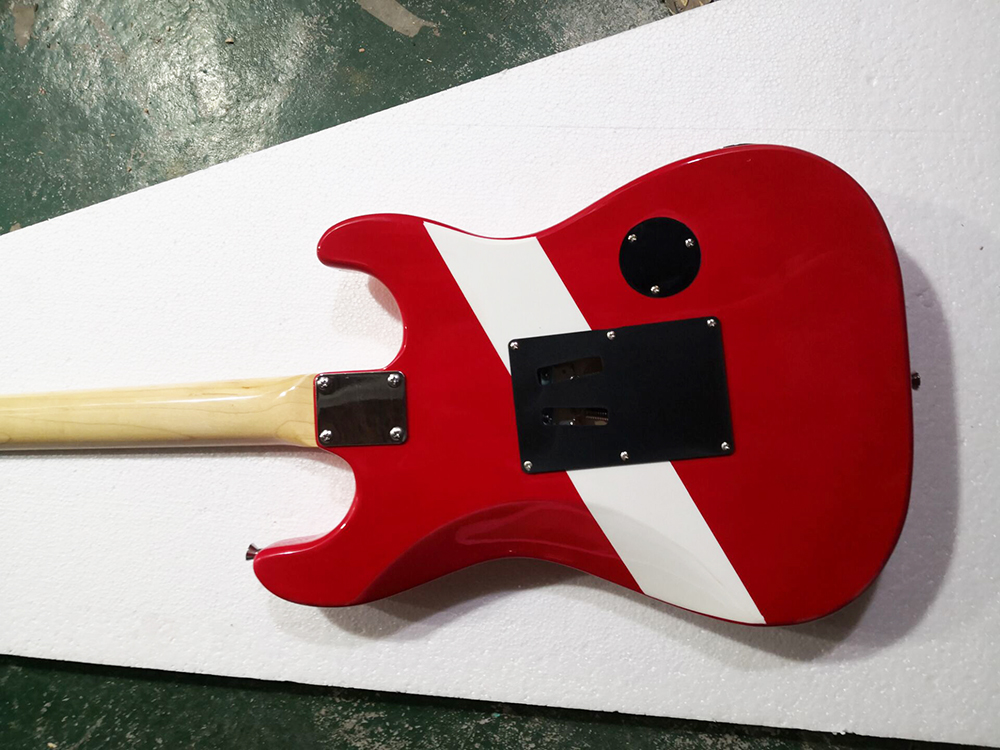 Left Hand Red Electric Guitar with Floyd Rose Maple Fretboard