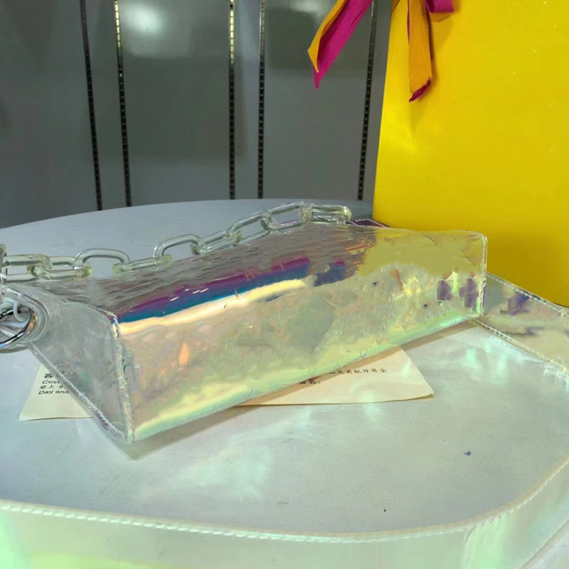Designer -Taschen -Umhängetaschen Handtasche Geldbörse Holographische PVC transparente Handtaschen Lasereinkaufsbeutel zusammengesetzter Tasche