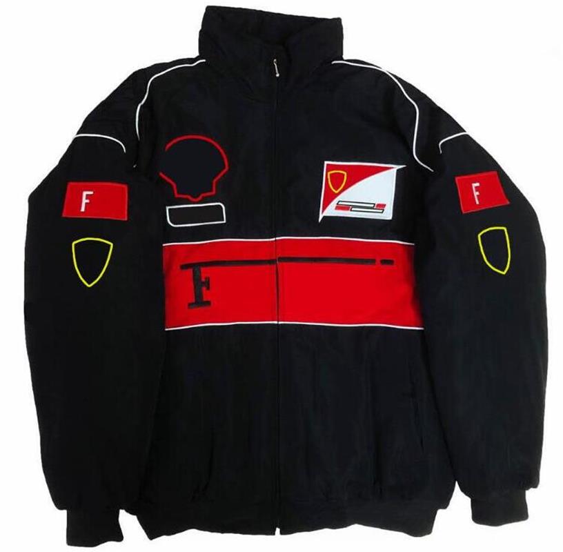 Combinaison de course F1 automne et hiver, nouvelle équipe, logo entièrement brodé, veste rembourrée en coton, ventes au comptant