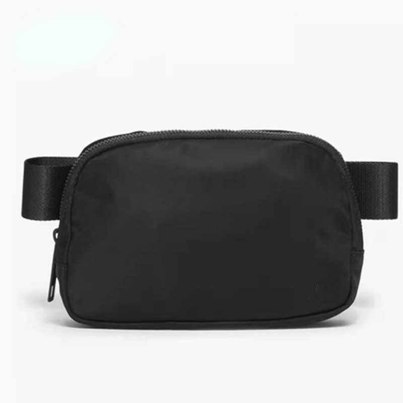 Lu utomhuspåsar kvinnor män midja designer väska gym elastisk justerbar rem dragkedja fanny pack ny