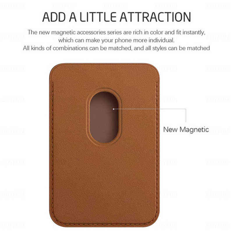 Magnetic MacSafe Leather Wallet Card Bag Holder Fall för Magsafe iPhone 13 Pro Max 12 Mini 11 XR XS X 13Pro Mac Safe Back Cover T21946259