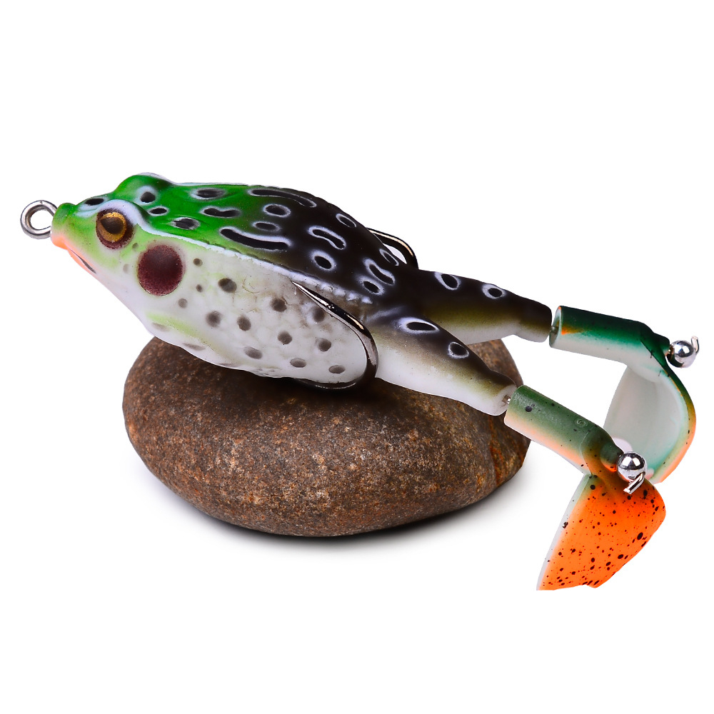 1 pièces Double hélices grenouille Wobbler appât souple jigging leurres de pêche 95mm13g artificiel manivelle méné Topwater matériel de pêche