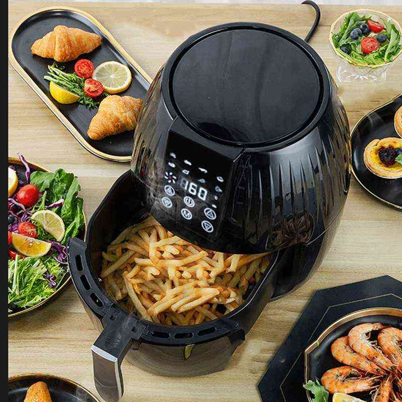 Air Fryer 5.5L Large Air Fryers 8-In-1 Hot Airfryer Cooker Oilless With Digital Touch-Screen Nonstick Basket T220819