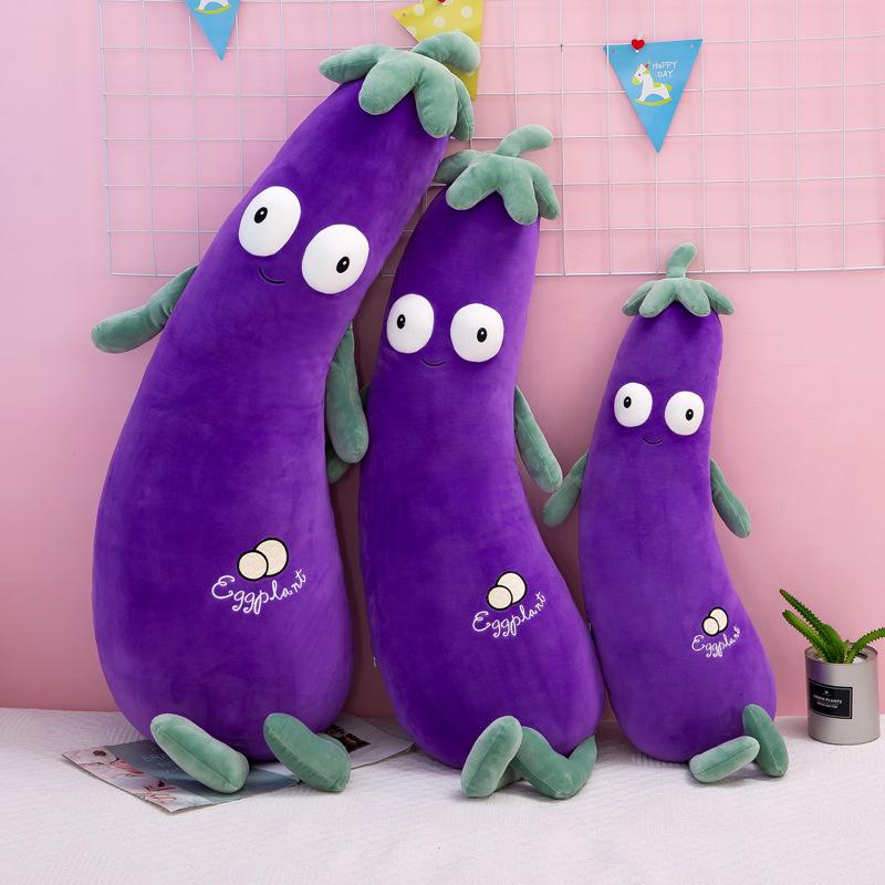 Sebze patlıcan yaratıcı peluş oyuncaklar çocuk oyuncakları yumuşak doldurulmuş sevimli yastık kız arkadaş kış hediyeleri hediye3331