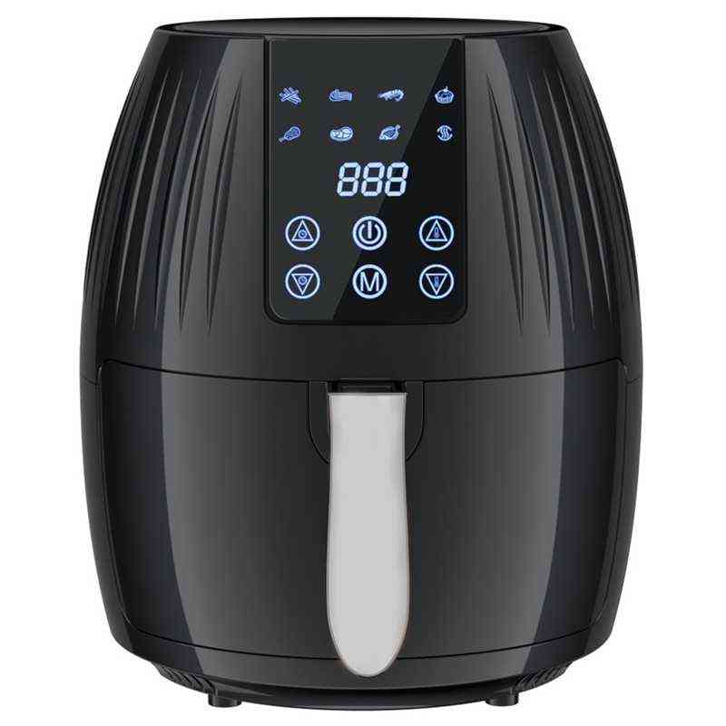 Air Fryer 5.5L Stora Air Fryers 8-i-1 Hot Airfryer Cooker Oilless med digital pekskärm Nonstick Basket T220819