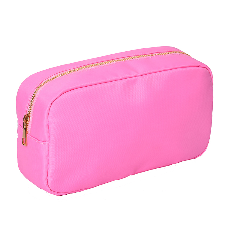 Waterproof Nylon Durable Toiletry Bag Cosmetic Solid Color Female Makeup Travel Beauty Organizer 220819
