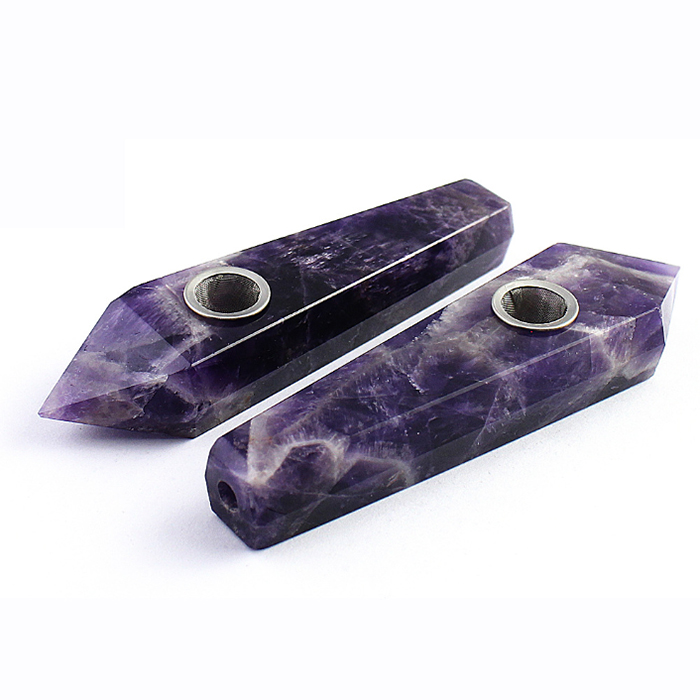 Natural Crystal Stone Smoking Pipe Complete Variety Energy Stone Wand Healing Obelisk Gemstone Tower Point Tobacco Pipes