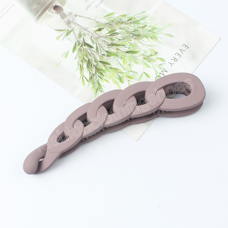 12CM Frosted Banana Clip Hairpins For Women Ponytail Hold Hair Crab Barrette Girls Fashion Summer Hair Accessories