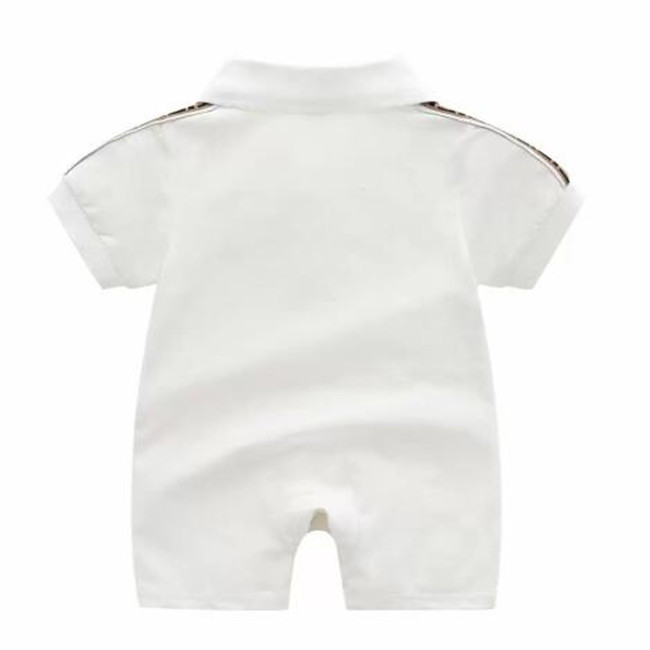 Mode pasgeboren baby rompers meisjes en jongen korte mouw katoenen kleding ontwerper brief print baby romper kinderen pyjama's pyjama