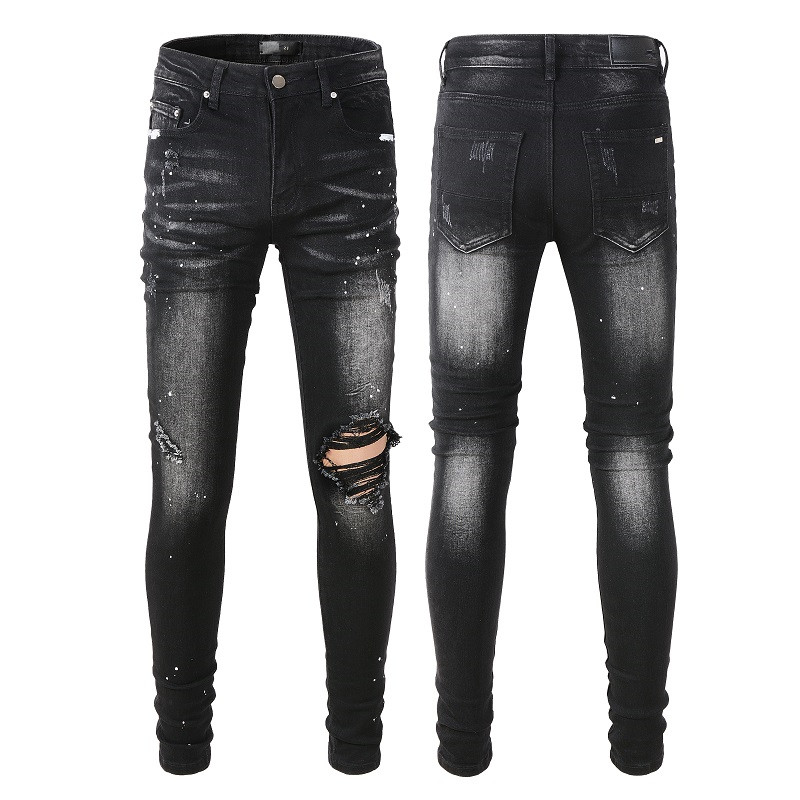 2022 Jeans Mens Designer Jeans Distressed Ripped Biker Slim Fit Bikers Denim For Men s Fashion Mans High Quality