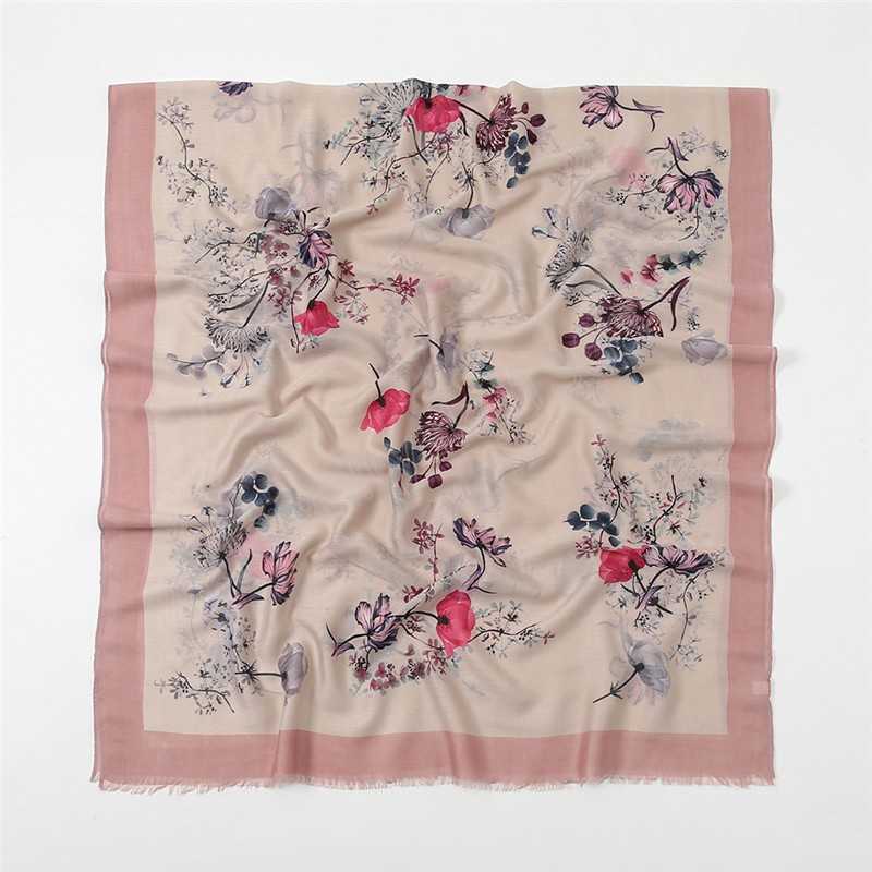 Mode Frauen Viskose Schal Schöne Retro Floral Voile Hijab Schals und Wraps Weibliche Foulard Echarpe Designer 180x85cm