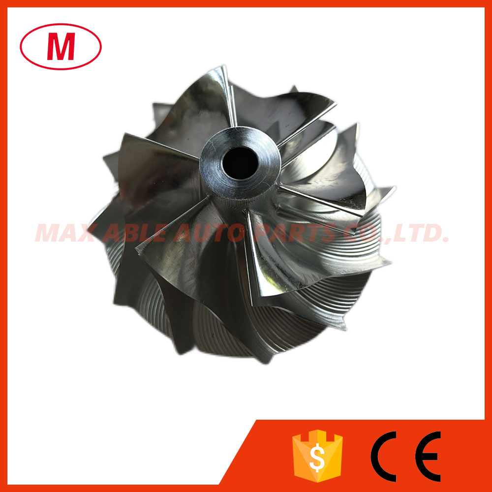 GT15-25 433256-0003 37.91/49.00mm 6/6 blades High performance Turbocharger Turbo Billet compressor wheel/Aluminum 2618/Milling wheel for 466501/471189/700917 CHRA