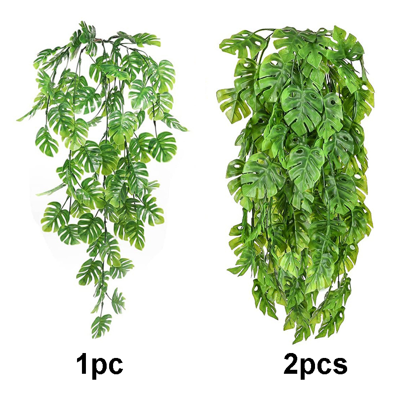 76cm Artificial Green Plants Hanging Ivy Leaves Radish Seaweed Grape Fake Flowers Vine Home Garden Wall Party Decoration