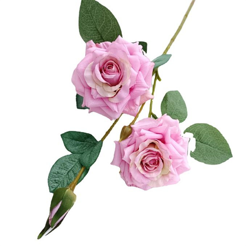 EINE Kunstblumen-Härtungsrose, mehrschichtige Rosa-Simulation für Hochzeiten, Zuhause, Tafelaufsätze